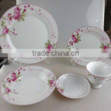 30pcs beautiful decal porcelain dinner ware set