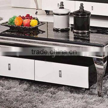 Newest Model Coffee Table With Black Marble Top photo-5