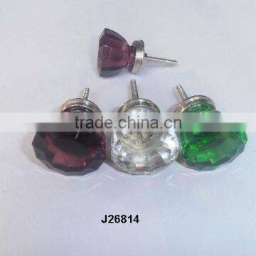 Multi colour Glass knob with screw and nut available in all colours
