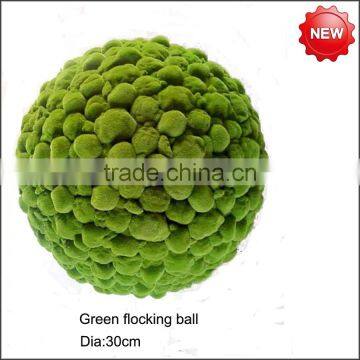 Green flocking grass ball