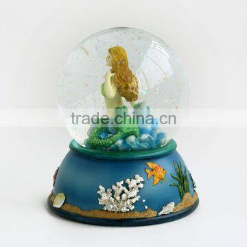 For Sea Park Souvenir Mermaid Water Snow Globe photo-3