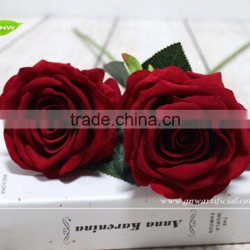 GNW FL-RS65-10CM-PU New Arrival Wholesale Champagne Rose Flower for Sale photo-4