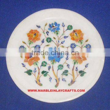 Handcrafted Marble Inlay Plate