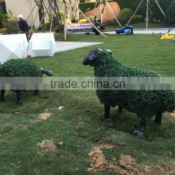 Fiberglass Goat Statue With Artificial Grass photo-6