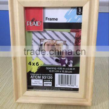 custom natural l plywood wooden photo frame