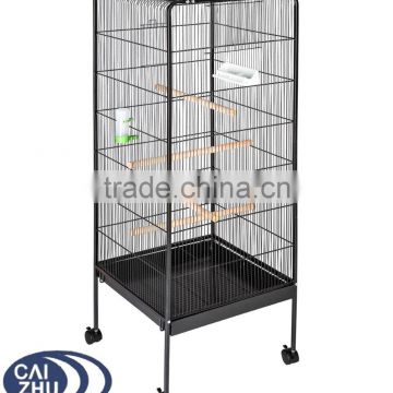 146cm Large Parrot Bird Cage Play Top w/Perch Stand Two Doors Aviary House