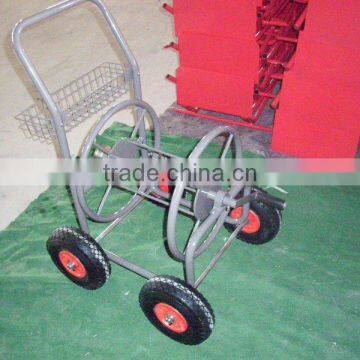 metal four wheel garden hose reel cart