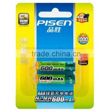 Pisen Rechargeable 1.2V AAA 600mAh Nimh Battery Pack photo-3