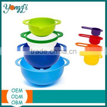 Colorful Stackable Bowls For Baking 8-Piece Measuring Mixing Bowl Set photo-3