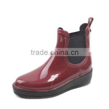 Women Platfrom Rain Boots Ankel Chelsea Boots photo-3