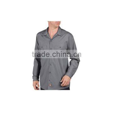 Men's Long Sleeve Pocketed Industrial Cotton Work Shirts photo-3