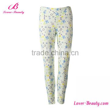 Fast shipping yellow printing slim high waist leggings for women