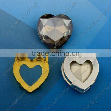 New Product 28mm Golden Shade Heart Crystal Rhinestone Trimming Accessories photo-4