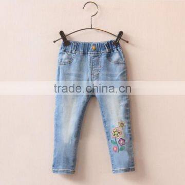 2016 Lovely and fashion children jeans for girl ,Slim jeans for baby