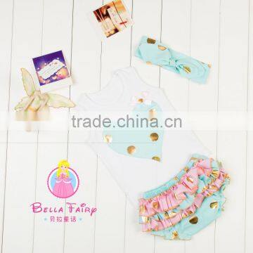 Wholesale Kids Clothes Outfits Wholesale Clothing Dubai Ruffle Shorts Set photo-6