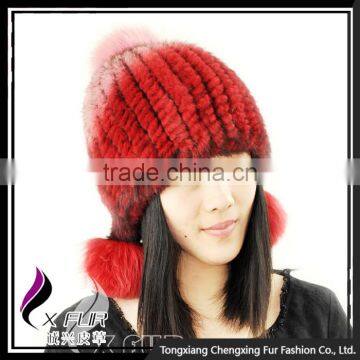 CX-C-72 Knitted Women Winter Hat,Russian Knitted Mink Fur Winter Hat photo-3