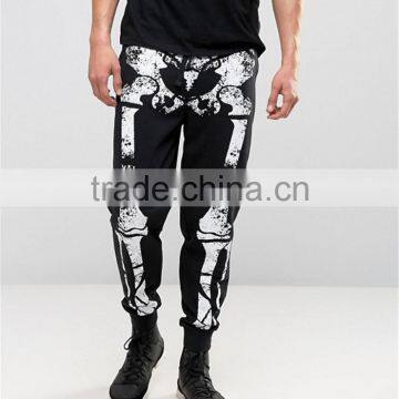 Custom Design Men Casual Pants Halloween Joggers With Skeleton Print Custom Print Cotton Leggings photo-5