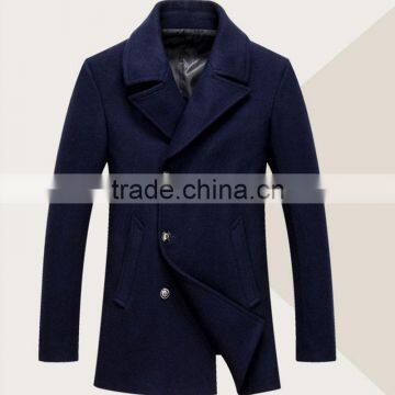 MSW0046 2016 Men's Winter Coat Business Style Men's Woolen Coat