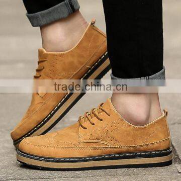 zm35546a latest design men leather shoes spring casual lace up shoes