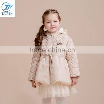 2017 Girls Winter Hoodie Jacket With Paillette Decorated Children Clothes With Puff Hem photo-2