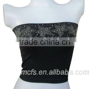 Seamless Women's Tube Padded Bandeau Bra photo-3