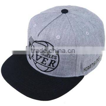 Plastic Snap Back Flat Bill Wool Blend Organic Snapbacks Made in China photo-2