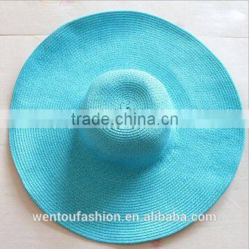 Wholesale New Fashion Straw Monogramed Floppy Hat photo-3