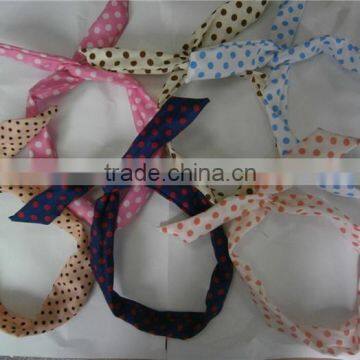 Bestdress Quanzhou Walson Headband Colorful Polka Dot Head Wrap Soft Hair Band LADY Rhinestone Wide Headwrap photo-3