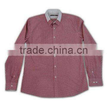 100% Cotton Design China Made Red Long Sleeve Men Fashion Designer Shirts photo-4