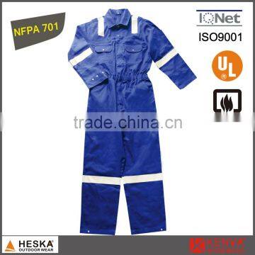 Latest design factory uniforms flame resistant coveralls fireproof cloth