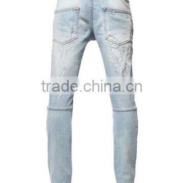 2017 Custom New Fashion Jeans Pants Shinny Wash Jeans Pants for Boys