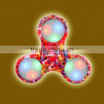 Fingertip Gyro Camouflage LED Glow Gyro Hand Spinner Frilly Fidget With Switch Painted Toys photo-2