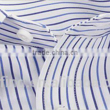 100% Cotton Classic Fit Stripe Long Sleeve Mens Shirt Pocket Style for Oem photo-3
