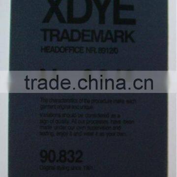 Customized print price tag labels for clothes
