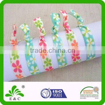 Charming Flower Print Fine Quality Safe Baby Elastic Hair Band