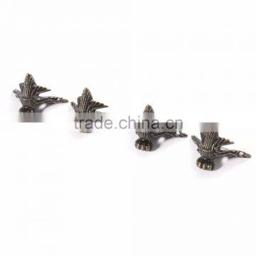 Zinc Alloy Retro Antique Bronze Jewelry Chest Wood Box Decorative Feet Leg Corner Support 4 Pcs 4.2x3cm Furniture Accessories photo-3