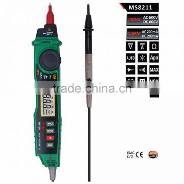 2017 Hot Sale MS8211 Digital Pen Type Multimeter Multitester Handheld Meter DMM Non-contact Voltage NCV Detector photo-2