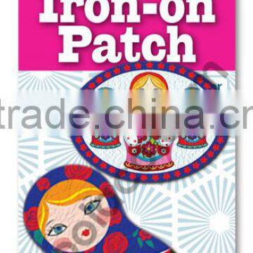 mini color Iron on PU patches heat press patches colorful patch