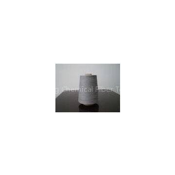 Grey Carbon Fiber Yarn Ring Spun Thread For Knitting , Weaving