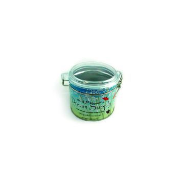 holiday round metal tin box