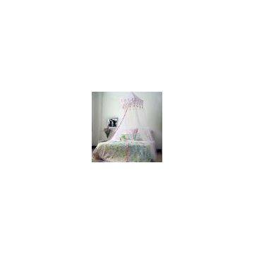 Square top mosquito net with tassel