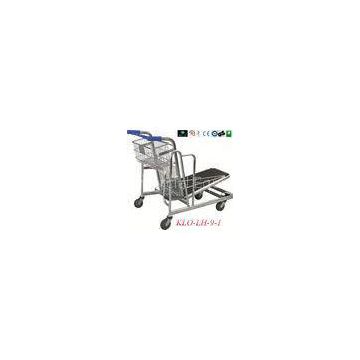 Heavy Duty Folding Warehouse Trolley With 4x5 Inch Swivel PU Wheel