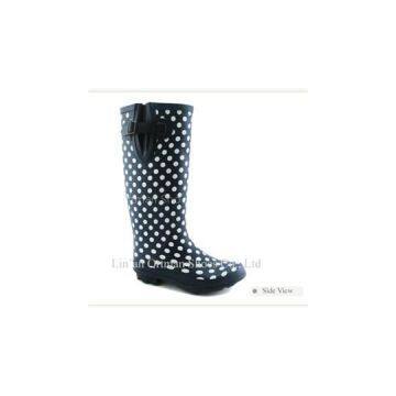 Rubber Rain Boots With Adjustable Gusset