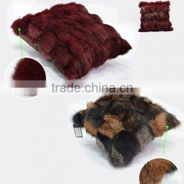 Hot!! very comfortable red fox fur pillow/cushion