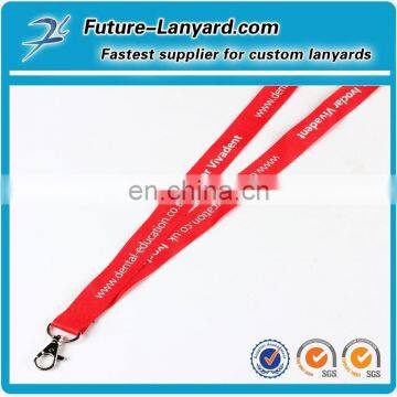 Custom neck lanyard with bulldog clip