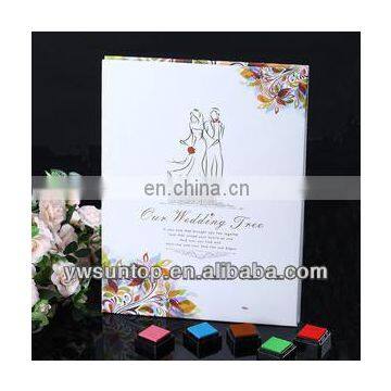 Creative Fingerprint Romantic Love Tree Design Wedding Guest Book Decorations photo-3