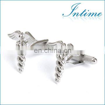 STERLING SILVER MEDICAL SYMBOL CUFF LINKS