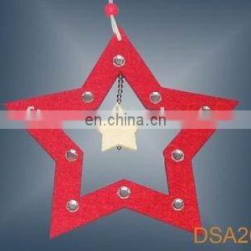 christmas felt star hanging ornament