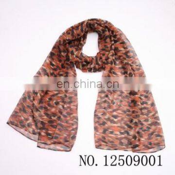 woman fashion full leopard some silk scarves