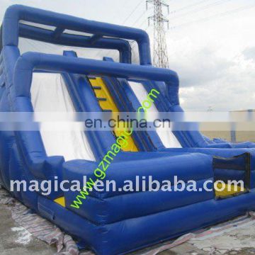 2014 exciting super water slide inflatable slide connect with swimming pool